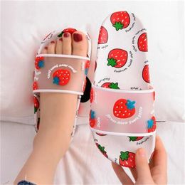 Women New Summer Fruit Slippers Lovely Home Indoor Slippers Slides Open Toe Shoes Lady NonSlip On Flip Flops For Femal 210301