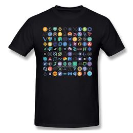 Want Crypto S 3D On Black Fashion TShirt Design Chainlink Coin Bitcoin Cryptocurrency Cotton Shirts Men T-Shirt Tees Streetwear 220407