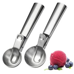 Ice Cream Scoops Stacks Stainless Steel Ice-Cream Digger Non-Stick Fruit Ice Ball Maker Watermelon Ice-Cream Spoon Tool