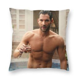 Cushion/Decorative Pillow Lucifer Morningstar TV Show Cushion Cover Double-sided 3D Print Floor Case For Sofa Cool Pillowcase Home Decoratio