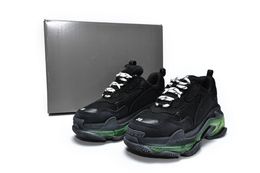 Shoe Designer Luxury Premium Casual Sneakers Turquoise Crystal Clear Sole Air Shoe Bls Triple S Cyanine