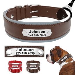 Dog Collar Coleira Custom Leather Pet Collars Adjustable Collare Cane For Medium Large Dogs Pitbull Bulldog Bull Terrier 220610