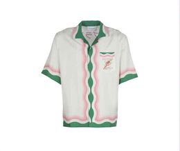 2022 Casablanca men women designer shirt summer casual silk shirts high quality beach tops