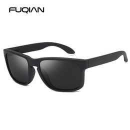 FUQIAN Fashion Square Polarised Sunglasses Men Vintage Plastic Male Sun Glasses Women Stylish Black Sport Shades UV400 220701