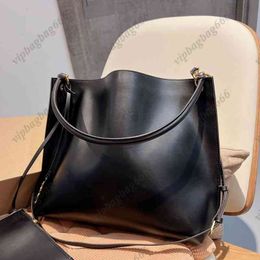 Handbags Women Vintage Shoulder Bucket Shopping Tote Bags Leather Designer Crossbody-bag with Card Holder Female Purses 220416