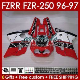 Bodywork For YAMAHA FZR250R FZRR FZR 250R 250RR FZR 250 R RR 96-97 Body 144No.23 FZR250-R FZR-250R FZR-250 FZR250 R RR 96 97 FZR250RR 1996 1997 Fairing Kit red glossy
