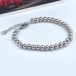 Beaded Strands Bracelet Men Stainless Steel Hip Hop Beads Chain Extension Couple Bracelets For Women Jewellery Accesories Fawn22