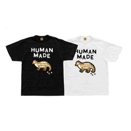 Made Human Civet Short Sleeve T-shirt Fashion Versatile Raccoon Slub Cotton Couple