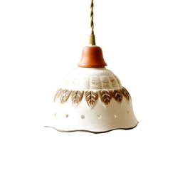 Pendant Lamps Nordic Village Ceramic Pot Lid Lights Bedroom Bedside Living Room Study Table Hanging Loft Decorative LightingPendant