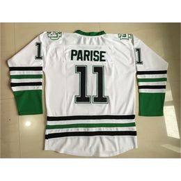 MThr Wholesale Men's North Dakota Hockey Jersey Blank 7 TJ Oshie 9 Jonathan Toews 11 Zach Parise Fighting Sioux DAKOTA College Hockey Jersey