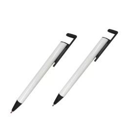 Wholesale Ballpoint Pen for Sublimation Blank Ballpen Shrink Warp Phone Stand Pens Promotion School Office Writing Supplies DH8960