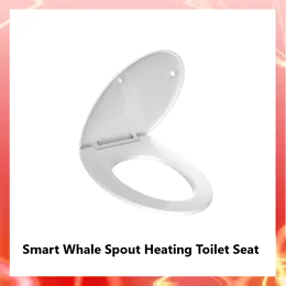 Smart Whale Spout Heating Toilet Seat Cover NTC Temperature Control with Induction Night Light Antibacterial Toilet Seats