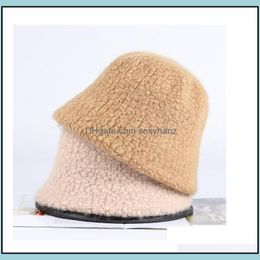 Stingy Brim Hats Caps Hats Scarves Gloves Fashion Accessories Winter 2021 New Style Japanese Cute Bucket Hat Female Beanie Rabbit Fur Fis