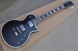 Matte Black Electric Guitar with Chrome Hardware Rosewood Fingerboard can be customized