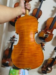 Italy Top Oil Varnish!A Great Stradivari 4/4 Violin! Master Tone! European spruce!free case bow rosin violino accessories