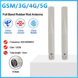 5Ghz omnidirectional antenna outdoor waterproof antena base station 5g 4g 3g outside omni rubber antennas full bands N male 600mhz-6000mhz