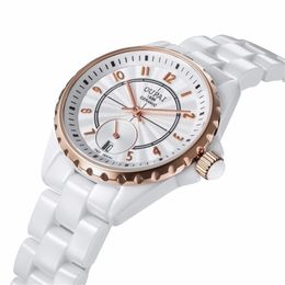 Fashion Brand women ceramic watches high quality women dress watch lady waterproof quartz watch wristwatch T200519