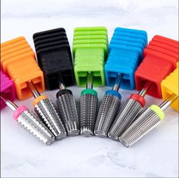 Nail Art Equipment 5 IN 1 Two-way Carbide Drill Bits Manicure Pedicure Machine Milling Cutter Files Remove Gel Polish Tools Prud22