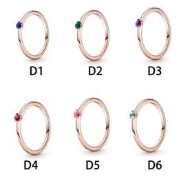 Rose Gold multicolor crystal S925 Sterling silver love ring Jewellery Diy Fits pandora Ale Charm For Pandoras for women European gift