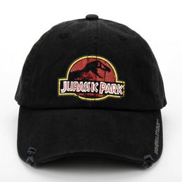 Jurassics Parks Jurassic World Baseball Cap Resizable Cotton Black Light Brown Hat For Women Men