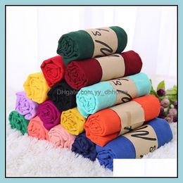 Scarves Wraps Hats Gloves Fashion Accessories Cotton Soft Scarf For Women Linen National Style Scarfs Plain Shawls 180 X 55Cm Gift Wholes