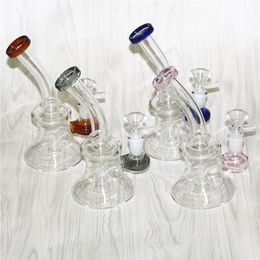 Hookahs 14mm Female Glass Water Pipes Pyrex Oil Rigs Recycler Rig for Smoking with slide bowl quartz banger