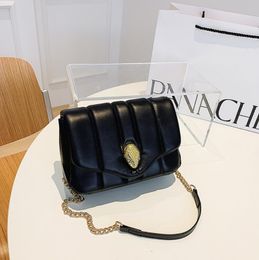 Women's Bags Luxury Designer Handbag Female Pu Leather Snake Head Patchwork Flap Shoulder Sling Bags For Women
