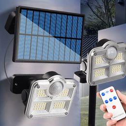 Solar LED Lights Outdoor Motion Sensor Garden Wall Lamp Waterproof Flood Light Outdoor Solars Spotlights