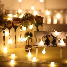 Strings String Lights Battery-powered Style Round Bead Small Ball Outdoor Indoor Bedroom Window Christmas Tree DecorationLED LEDLED LED