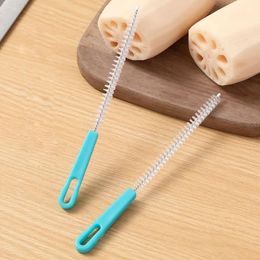 Stainless Steel Straw Clean Brush Reusable Lotus Root Teapot Wash Brushes Soft Hair Suction Glass Tube Cleaner Kitchen Gadgets