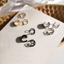 Clip-on & Screw Back Pcs Fashion Simple Smooth Ear Cuffs Clip Earrings For Women No Piercing Fake Cartilage Earring Jewelry GiftsClip-on Kir