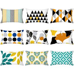 Pillow Case Geometric Pillowcase Decorative Throw Pillows Sofa Cushion Colour Striped Cover 30X50 Nordic Style Polyester Pillow 220623