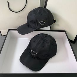 Luxury designer casquette Ball Caps cap solid Colour hat metal triangle logo