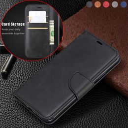 Sheepskin Leather Cases For Xiaomi Mi POCO X3 Note 10 Pro CC9 5 6 6A 7 7A 8 8A 9Pro Flip Stand Wallet Case