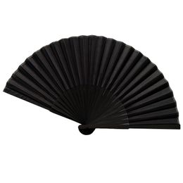 Other Home Decor Chinese Vintage Black Hand Fan Silk Fabric Face Bamboo Handle Dance Wedding Party Decorative Fan Classic Folding Fans 20220517 D3