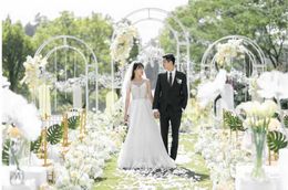 Party Decoration Wedding Props Truss Arch Background Mori Series Stage Arc Decorative Flower RackParty