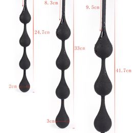 Sex toy Toy Massager Water Drop Silicone Large Anal Balls Butt Plug Dilatador Beads Anus Expander Intimate Goods Toys for Adults Women Men Gay RHP5