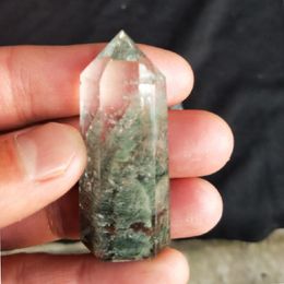 Natural white green crystal Arts decoration decoration Mineral Healing wand Chakra Energy stone