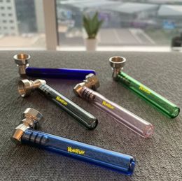 The latest 9.3cm glass smoke detachable metal pipe, Colour many kinds of style selection, support custom logo