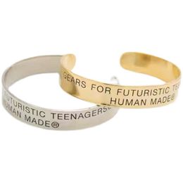 Fujiwara Hiroshi HUMAN Chain Lettering Love Bracelet Tide Brand Men And Women Couple Accessories NIGO Fashion Jewelry Gift