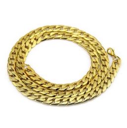 14k italy necklace UK - Men's 14k Italian Cuban link Chain Necklace Gold Plated 18" 20" 24" 30" Length