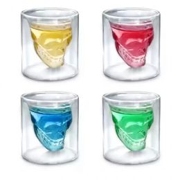 UPS 25ML 70ML 150ML 250ML Wine Cup Skull Shot Glass Beer Whiskey Halloween Decoration Creative Party Transparent Drinkware Drinking Glasses