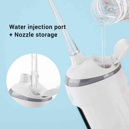 Oral Irrigator Water Flosser Dental Portable Teeth Cleaner Calculus Removal 180ML Waterproof 4 Nozzles Mouth Freshen Breath 220513