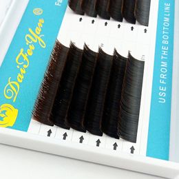 0.15 Individual Lashes Deep Brown Handmade False Eyelashes V-Type Colour Eyelash