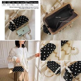 Evening Bags Party Clutches Pearl Handbag and Purse Female Shiny Crossbody for Women 2022 Classic Ladys Messenger Shoulder 220516