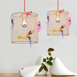 Pendant Lamps Nordic Bird Cage Lights Modern Loft Industrial Gold Led Hanging Lamp Home Decor Kitchen Living Room Bar Light FixturesPendant