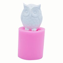 3D Owl Silicone Cake Mould for DIY Cupcake Moulds Pudding Chocolate Jelly Fondant Mould Ice Cube Crystal Candy Handmade Cream Soap Moulds Desserts Paste 1222379