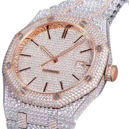 Relógios de pulso Bilux Diamond VVS1 Mechanical Bottom Mechanical impermeável Mechanical Men's Watch GIA Certificado
