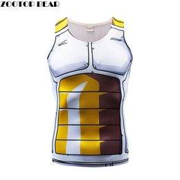 3D Printed T shirts Men Compression Shirts Comics Cosplay Costume Summer Sleeveless Tops For Male Fitness Bodybuilding Tights 220627