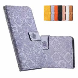 Leather Wallet Cases for Samsung A23 A33 A53 A73 A13 5G S22 PLUS S21FE S21 Ultra A22 5G A32 A52 A72 Flower Lace Card Slot Holder stand Flip Cover